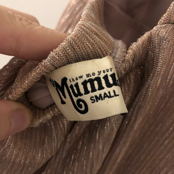 Show Me Your Mumu Magic Mauve Glitter Halter Dress - Picture 3 of 9